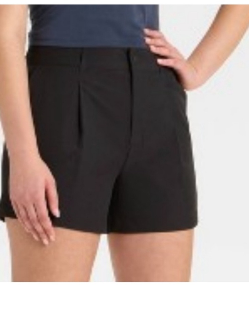 All In Motion Pleated Woven Black Golf Shorts 4” Size Large | NWT - Picture 2 of 11